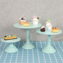 3Pcs Cake Stand, Cake Stand , Tall Cake Stands for Dessert Table, Perfect Display for Wedding Graduation Party,Green