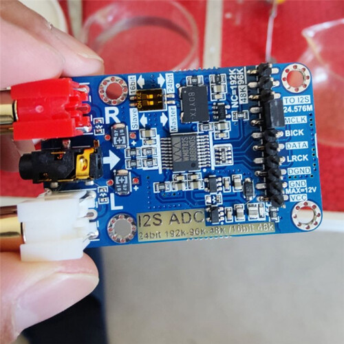 I2S ADC Audio I2S Acquisition Card Module Master/Slave Mode 24Bit 192K 96K 48K Multi-Functional Development Board 2