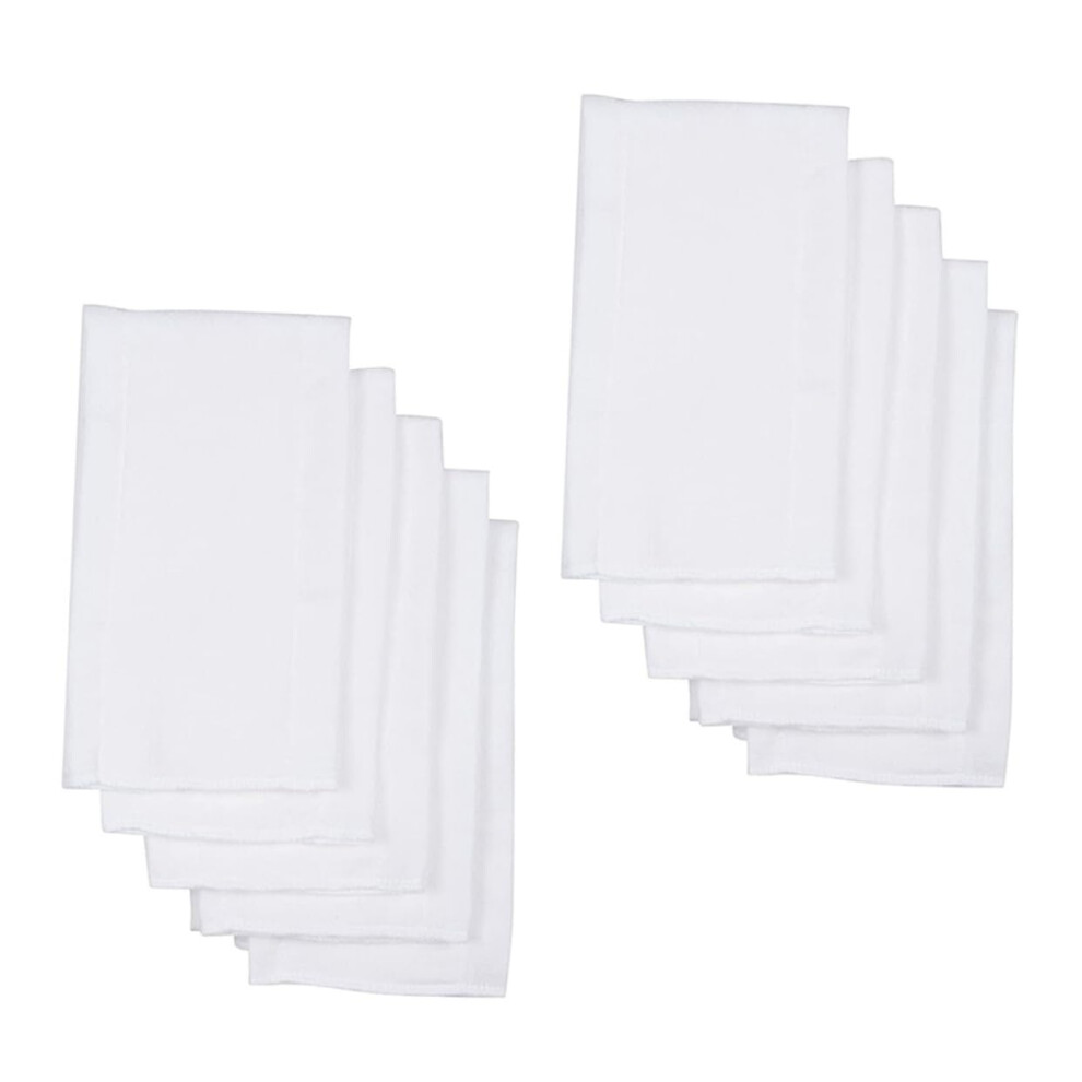 10Pcs Reusable Cotton Diaper Inserts and Burp Cloths for Newborns with Extra Absorbent Layer