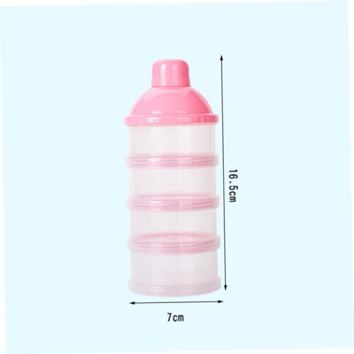 Baby Formula Dispenser with Premeasured Portion Storage, Stackable Milk Powder Container for Travel 1