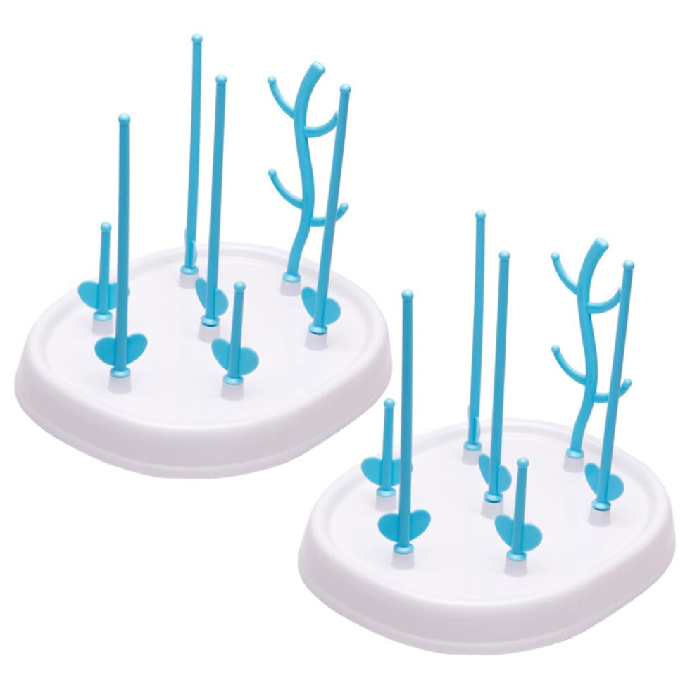 2Pcs Bottle Drying Rack with Drain Board for Baby Bottles Cups and Feeding Accessories