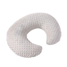 Super Soft Plush Dots Nursing Pillow Cover, Breathable Stretch Fit Slipcover with Covered Zipper, Sand