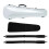 Carbon Fiber 4/4 Violin Case Triangle Shape with Hygrometer and Backpack Straps White 1