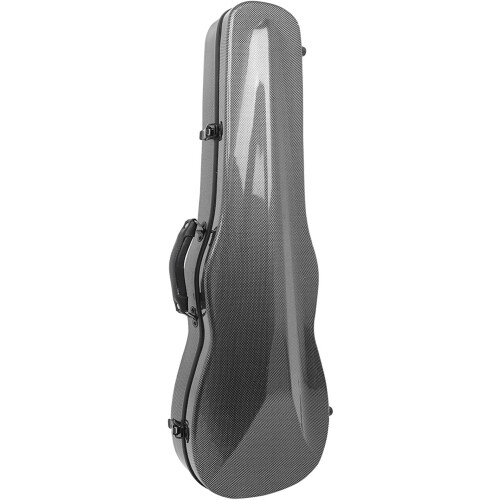 Carbon Fiber 4/4 Violin Case Triangle Shape with Hygrometer and Backpack Straps White 2