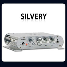 Digital Power Audio Car Amplifier Light Stereo Audio Amplifier for Home Theater Club Party Music 200W X2(A)