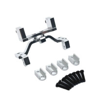 Stuurinrichting Vaste Basisset voor WPL 1/10 C74 1/16 Volledig Bereik Afstandsbediening Auto Metalen Upgrade Veersluiting Zilver