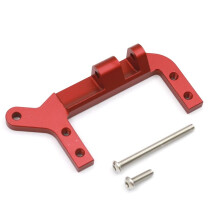 Soporte de Montaje de Servo de Eje de Aluminio para Actualización de Coche RC para Coche RC Crawler 1/10 TRX4 -4 Piezas de Actualización Rojo