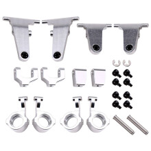 För MX5 NXS RC Car Metal Styrkopp Övre Nedre Svängarm Set Stöttorn Fäste Body Post Upgrade Delar Silver