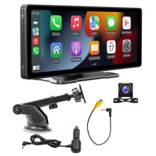 10,26-Calowy Bezprzewodowy Carplay I Android Auto Stereo z Kamerą Cofania AHD, PrzenośNym Radiem Samochodowym  Mirror Link