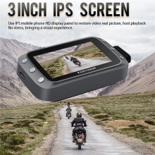 WiFi Motocicleta DVR Dash Cam 1080P + 1080P Full HD Vista Frontal Trasera Cámara Impermeable para Motocicleta GPS Logger Recorder Box(B)