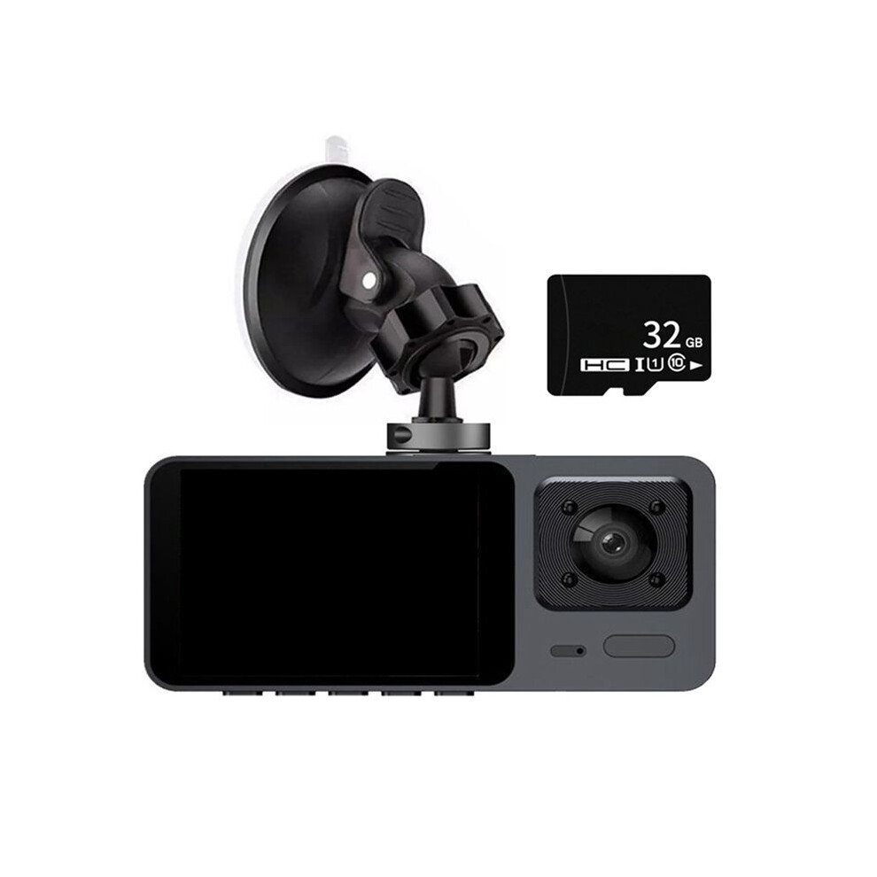 Dash Cam Front And Inside Wifi 1080P With 32G Memory Card 2Inch Screen 170 Wide Angle Night Vision Wdr 24H Parking Mode 4711159863861