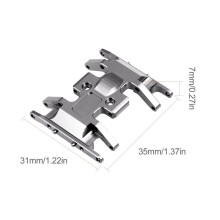 2X für Axial SCX24 90081 1/24 RC Crawler Auto Metall Getriebe Halterung Basis Getriebe Halterung Schleudern Plate Upgrade Teile, Silber