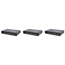 3X 7-Band Audio Equalizer, Adjustable 7 Bands EQ Car Amplifier Graphic Equalizer with CD/AUX Input Select ,Black