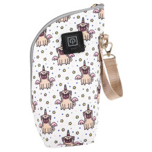 USB Baby Bottle Warmer with Adjustable 3 Temperature Modes, Insulated Sleeve for Travel and Car Use