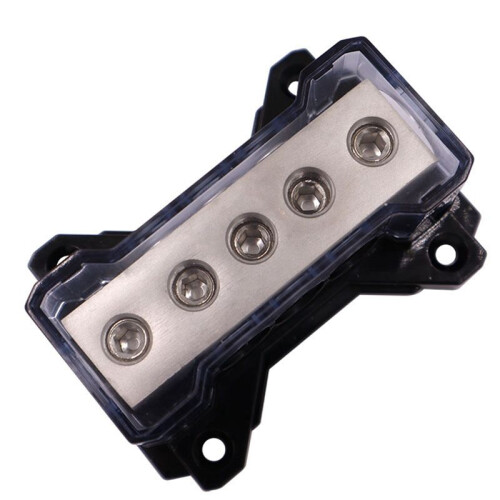 2X Power Distribution Block Splitter Car Audio Modified Power Amplifier Ground Wire Hub Negative Ground Junction Box 1