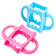 4pcs Silicone Bottle Sleeve with Double Handle Holder, Non‑Slip Heat Resistant Grip for Baby Bottles