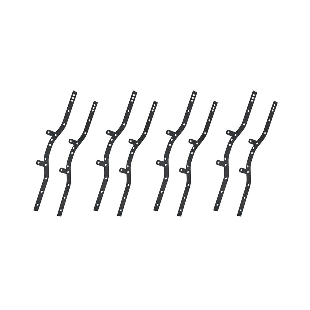 8Pcs Metal Chassis Girder Side Frame Chassis For Wpl C14 C24 C24-1 1/16 Rc Car Upgrade Parts Accessories Black 4712796235462