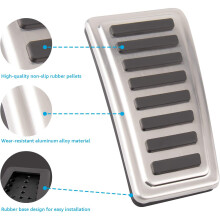 für Ram 1500 2019 2020 2021 ZubehöR Pedal Abdeckung, Gas Bremse Gas Pedal Fuß Pedal Auflage Rutschfeste Aluminium Legierung
