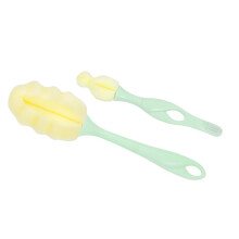 Bottle and Pacifier Cleaning Brush Set with Density Sponge for Deep Reach and Quick Wash
