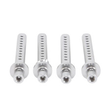 4 Piezas Metal RC Coche CáScara Columna Cuerpo Postes Montaje para 1/10 Coche de Orugas Axial SCX10 SCX10 II RC4WD D90 TF2 , Plata
