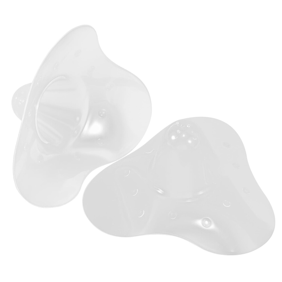 2pcs Silicone Breast Milk Collectors with Soft Nipple Shields for Breastfeeding Leakage Prevention