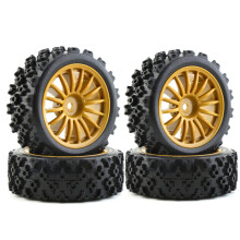 4Pcs Rubber Tire Wheel Tyres for XV-01 XV01 TA06 TT-01 TT-02 PTG-2 1/10 RC Car Upgrades Parts Accessories,2