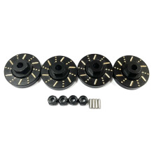For 1/18 Scale FMS EAZYRC RocHobby Brass Wheel Hex Adapter Axle Counterweight Brake Disc RC Car Upgrade Parts,Black