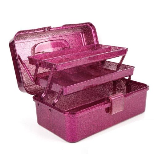 Glitter  &  Tool Storage Box,3-Layer Stackable Carry Tackle Box Sewing Box Organizer for Art 1