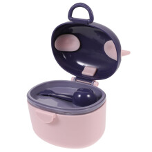 Baby Formula Dispenser with Scoop Leakproof Milk Powder Container Travel Snack Holder Cow Design PurplePink