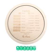 Farkle Würfeltablett,Farkle Klassisches Würfelspiel mit Tablett,das Klassische Familienspiel 30cm
