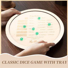 Farkle Dice Tray,Farkle Classic Dice Game with Tray,the Classic Family Game 30cm