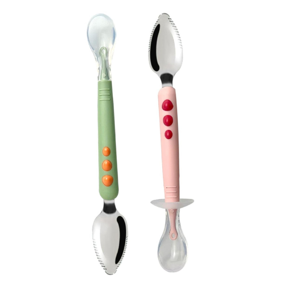 Silicone Baby Feeding Spoon Set with Ergonomic Grip, TeethingFriendly for Weaning and First Foods