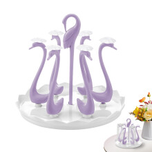 Bottle Drying Rack Swan Design Vertical Countertop Baby Bottle Dryer and Cup Organizer