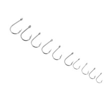 2500Pcs Mixed Size 3-12 High Carbon Steel Carp Fishing Hooks Pack with Hole with Retail Box Jigging Bait