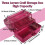 2X Glitter  &  Tool Storage Box,3-Layer Stackable Carry Tackle Box Sewing Box Organizer for Art 6
