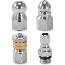 Buse de Jet D'éGout pour Nettoyeur Haute Pression, Embouts de Nettoyage de Vidange, Nez de Bouton Rotatif avec Connexion Rapide 1/4 Pouces, 5000PSI