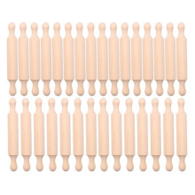 20 Pieces Wooden Rolling Pin 6 Inches Long Kitchen Baking Rolling Pin Small Wood Dough Roller for Children Fondant