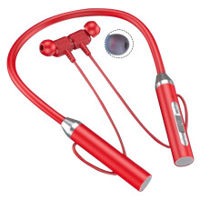 Fone de Ouvido Sem Fio Tipo de PescoçO EstéReo ReduçãO de RuíDo Universal CartãO Plug-In Esporte Ear Fone de Ouvido Mic, Vermelho