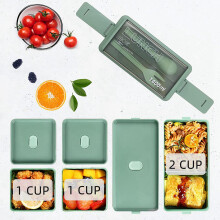 Bento Lunchbox voor Volwassenen, Kinderen Lekvrije Maaltijdbereiding Portion Control Boxes Stijl voor Compartiment Slim Container