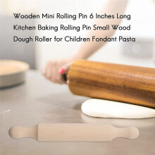 20 Pieces Wooden Rolling Pin 6 Inches Long Kitchen Baking Rolling Pin Small Wood Dough Roller for Children Fondant