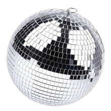 Silver Mirror Disco Hanging with Hanging Ring for Light Effect Party, Home Decoration Club Stage (8 Inches)