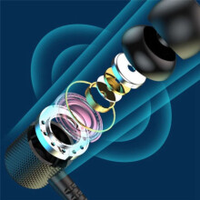 Auricolare Wireless Tipo di Collo Riduzione del Rumore Stereo Scheda Plug-In Universale Sport Ear Headset Mic,Blu