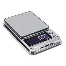 Bilancia per Gioielli Ad Alta Precisione, 1000GX0.01G Digital LCD Count Bilancia Elettronica Bilancia da Cucina Tascabile in Acciaio Carica USB