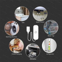 Tuya Water Leakage Sensor Detector WiFi Flood Water Leak Sensor Home Protection Alarm System Life APP Control