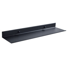 Floating Wall Shelf Black for Kitchen Bathroom Storage Rack Mirror Metal Shower Corner Shelves Organizer Cabinet Home B