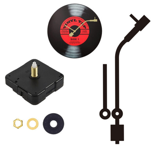 DIY Retro Mute Movement Record Wall Clock Movement AcríLico Quartzo Clock Movement Flower Needle