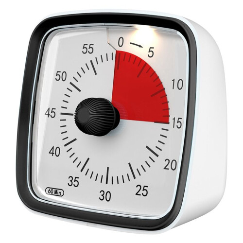 60-Minute Timer, Classroom Classroom Timer, Countdown Timer for Kids and Adults,  Management Tool for Teaching Black