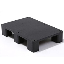 Heavy Duty Plastic Dunnage Rack 1100lb Capacity Moisture Resistant Storage Platform for Warehouse Garage Black