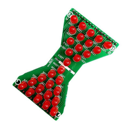 30 LEDs Electronic  LED DIY Kit Double Layer PCB Board Components Soldering Practice Suite Red LED Red Light 1