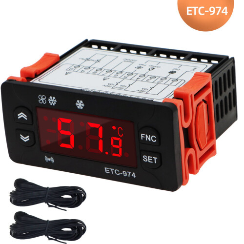 ETC-974 Digital Temperature Controller Microcomputer Thermostats Thermostat Refrigeration Alarm 220V NTC Sensor 1